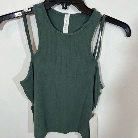 Lululemon Double-Strap Yoga Tank Top Size 6 Dark Forest W1EH6S NEW with tags - Picture 6 of 13